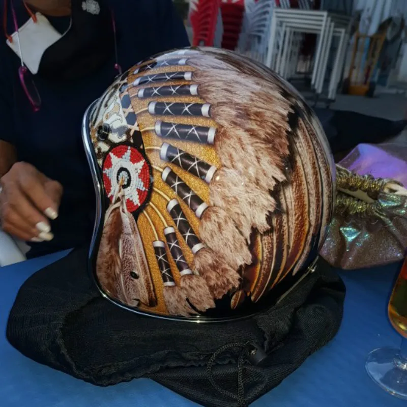 Vintage Open Face Retro Helmet - Đen Vintage Xe Máy Mở Mặt