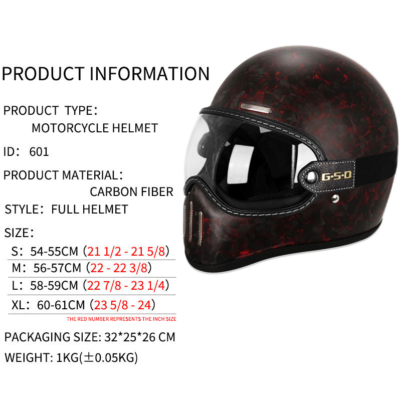 New Retro Carbon Fibre Full Fa - đánh giá và giá Carbon Fiber Lightweight Motorcycle Helmet