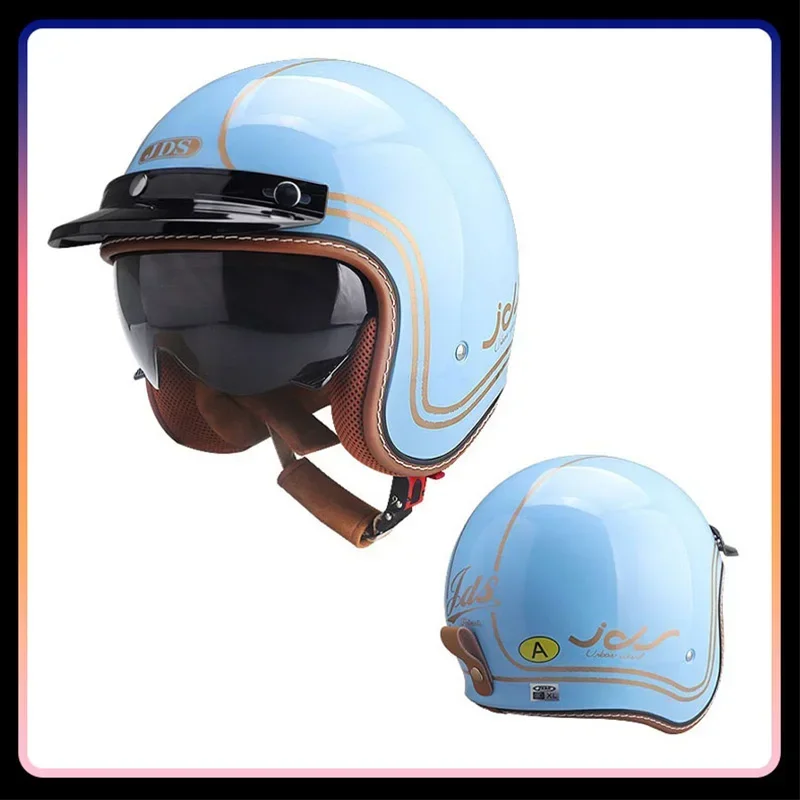 Men Women Open Face Motorcycle - đánh giá và giá Vintage Open Face Retro Helmet