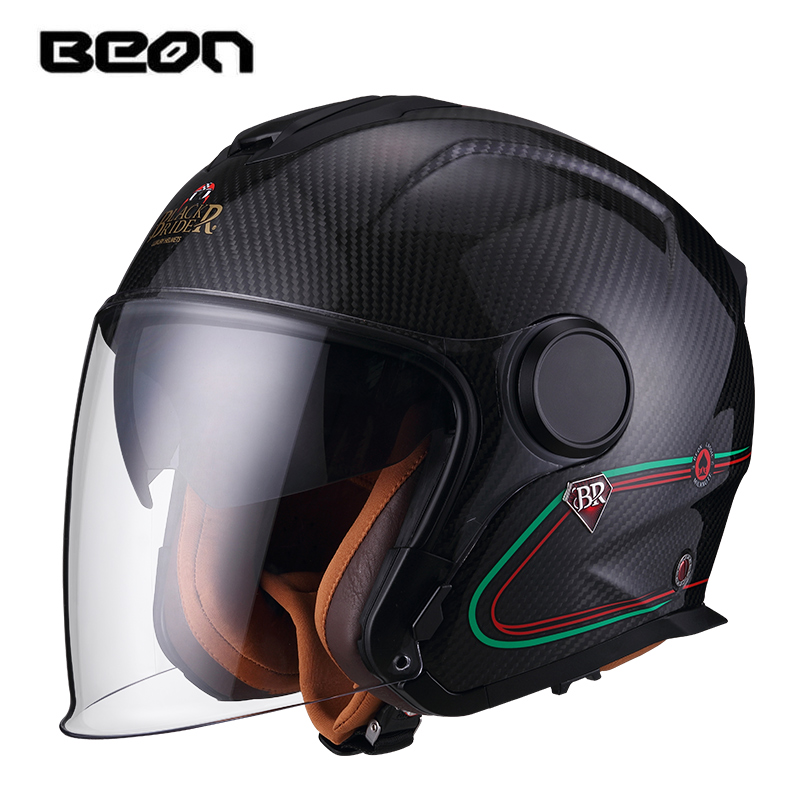 BEON BR23 Carbon Fiber 3/4 Ope - đánh giá và giá Carbon Fiber Lightweight Motorcycle Helmet