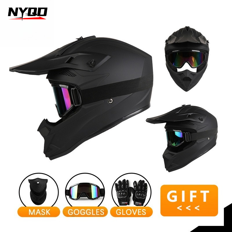 4 Seasons Breathable Full Face - đánh giá và giá Off Road Motocross Helmet Goggles Set