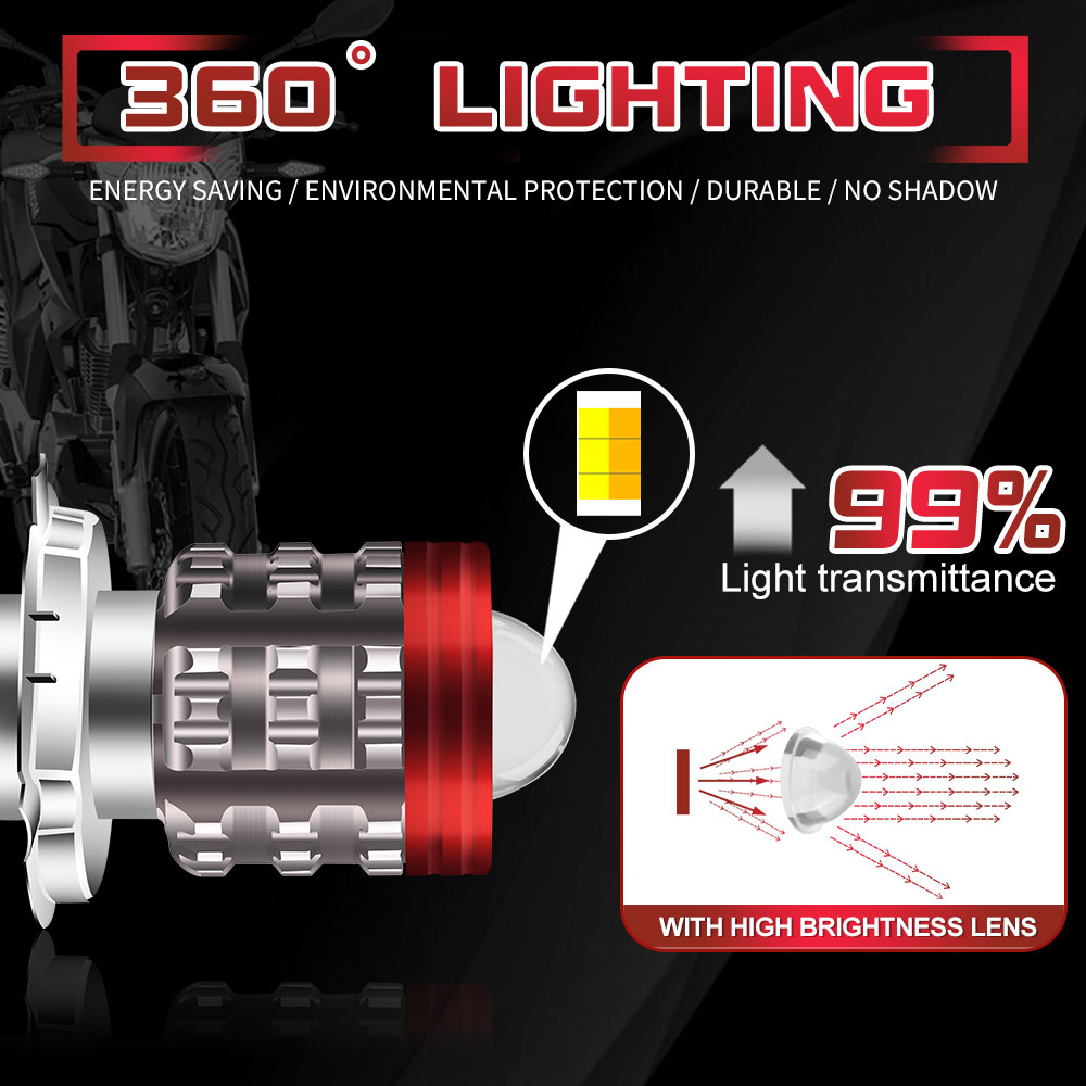 Universal H4 LED Motorcycle He - đánh giá và giá Universal Motorcycle Led Headlight Projector