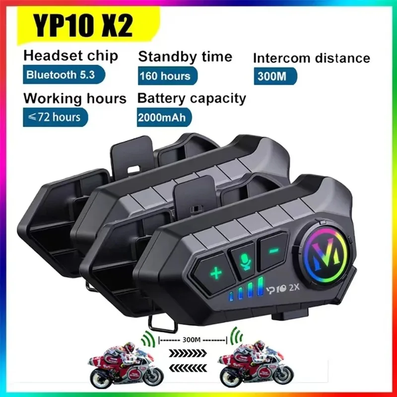 Y10 2X Bluetooth Motorcycle He - đánh giá và giá Universal Motorcycle Helmet Intercom Headset