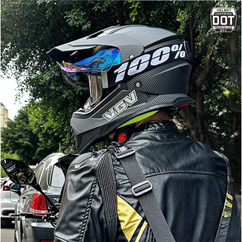 VGV Motocross ECE DOT Certific - đánh giá và giá Full Face Motorcycle Helmet With Bluetooth
