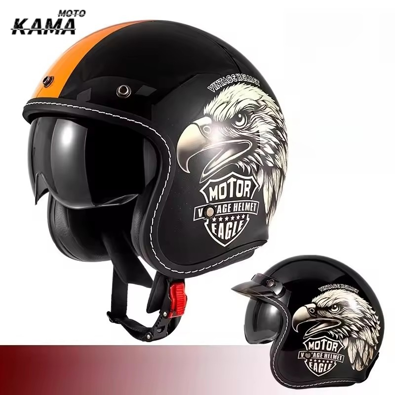 HOT Open Face Motorcycle Helme - đánh giá và giá Vintage Open Face Retro Helmet