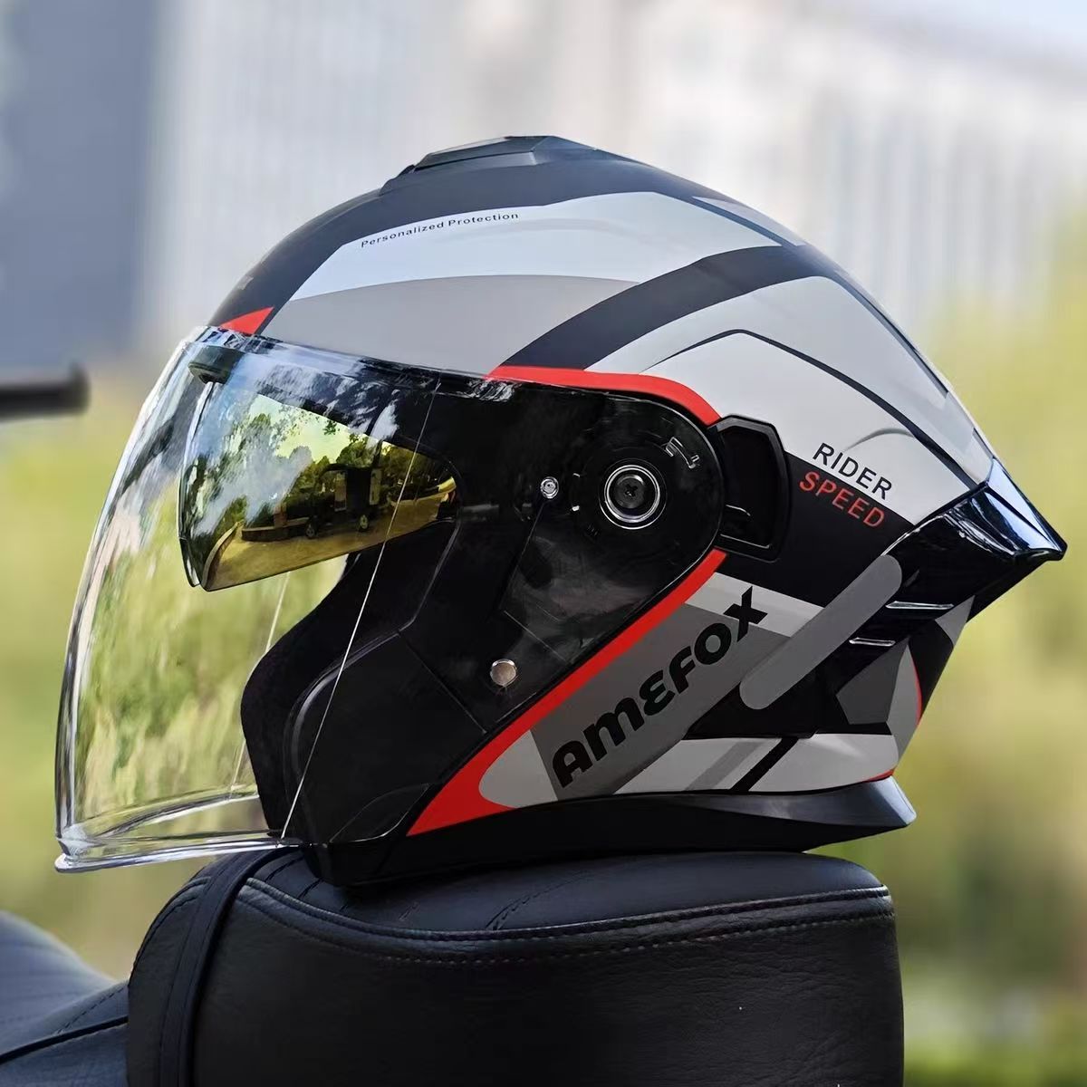 Double Visor Open Face Helmet  - đánh giá và giá Motorcycle Helmet Inner Sun Visor Lens
